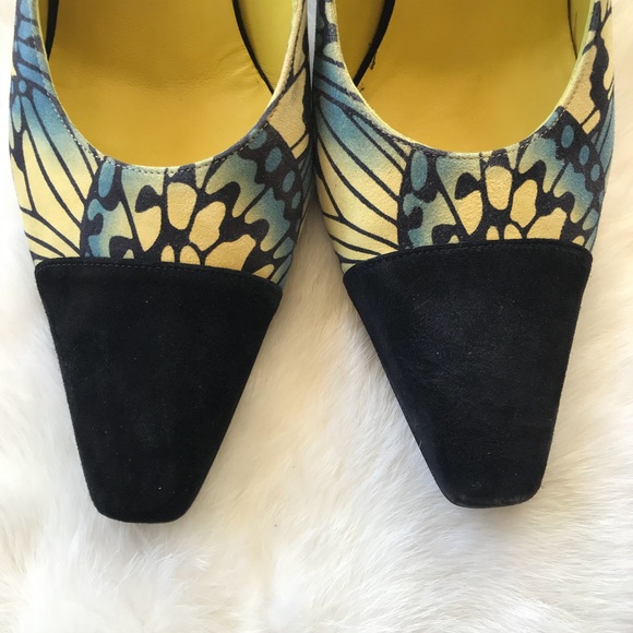 Salvatore Ferragamo Butterfly Mules Heels Sz 7 - Picture 3 of 8